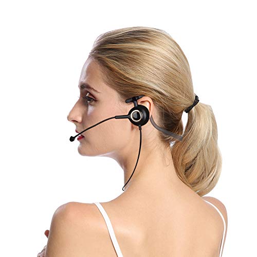 Auriculares de 3,5 mm con gancho para oreja Cryfokt para centros de llamadas y atención al cliente