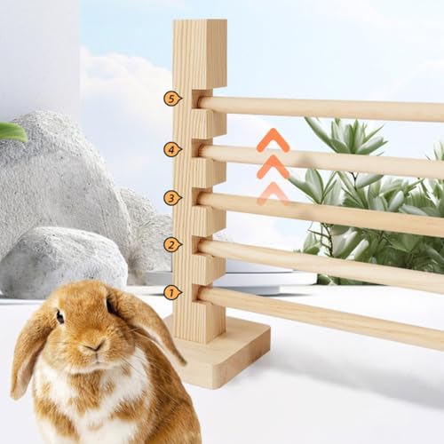 Rennmaus Jump Barrier Holz-Hürde Sprungbarriere Hindernis Holzstange verstellbar für Hamsterkäfig Zubehör