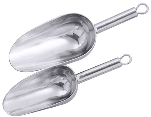 Eis-/Mehrzweckschaufel aus Edelstahl 18/10, fugenlose Verbindung von Schaufeln und Hohlgriff/Länge: 21, 23, 24,5 29 oder 35 cm | ERK (A3 - Länge: 24,5 cm)