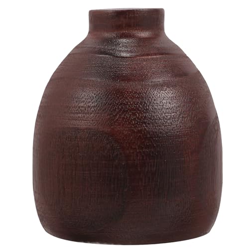 Jarrón de madera de lujo artesanal para decoración botánica selecta 2