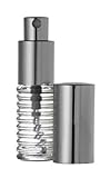 Riverrun Small Travel Perfume Atomizer Empty Refillable Glass Bottle Silver Sprayer 1/4 oz 7.5ml (1 Bottle)
