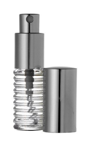 Riverrun Small Travel Perfume Atomizer Empty Refillable Glass Bottle Silver Sprayer 1/4 oz 7.5ml (1 Bottle)