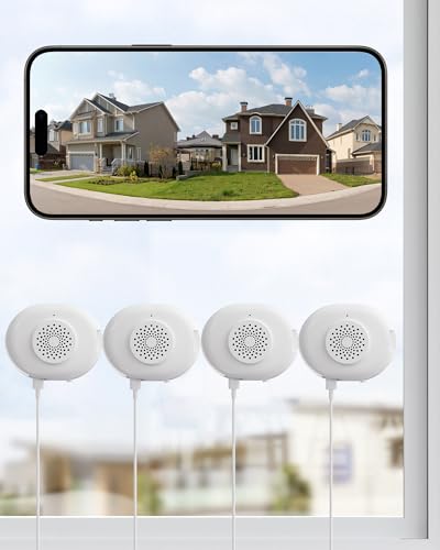 ZOSI 4 x C680 2K Window Security Camera with Full Color Night Vision, 3MP Indoor Plug-in WiFi Camera for Home Security, Human Vehicle Detection, 2.4/5GHz WiFi, 24/7 Recording, Easy & Quick Install