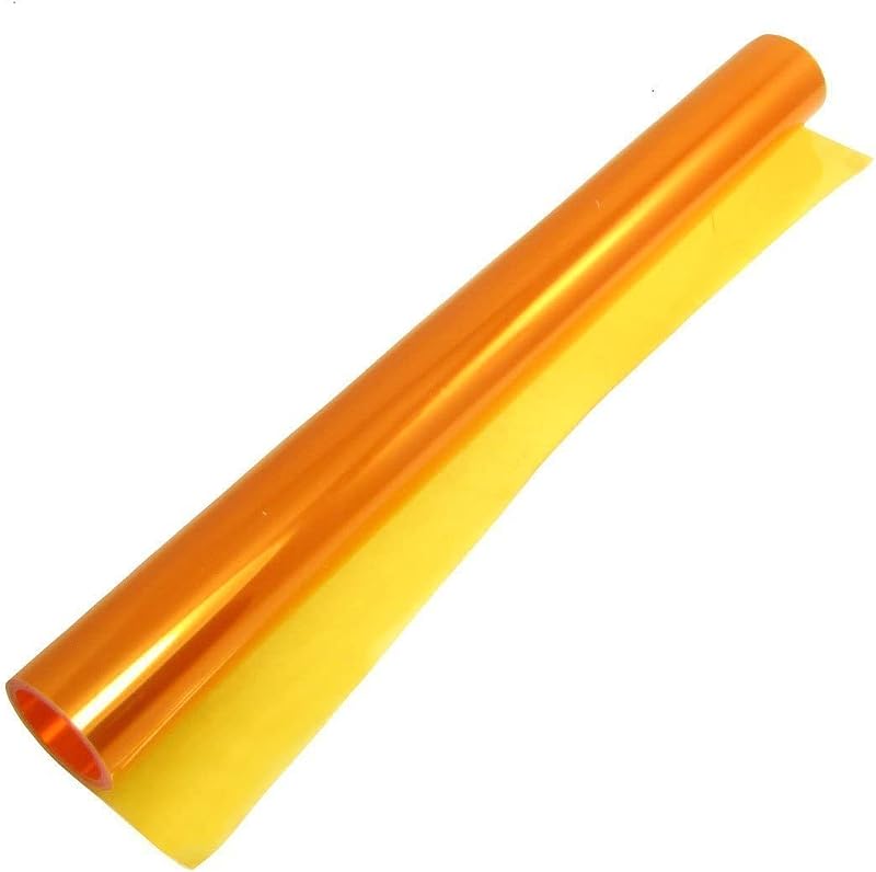DIYAH Amber Vinyl Tint Film for Headlights, Tail Lights, Fog Lights – Self-Adhesive, Scratch-Resistant, Easy to Install, Universal Fit for Cars, SUVs, Trucks (12 X 48 Inches)