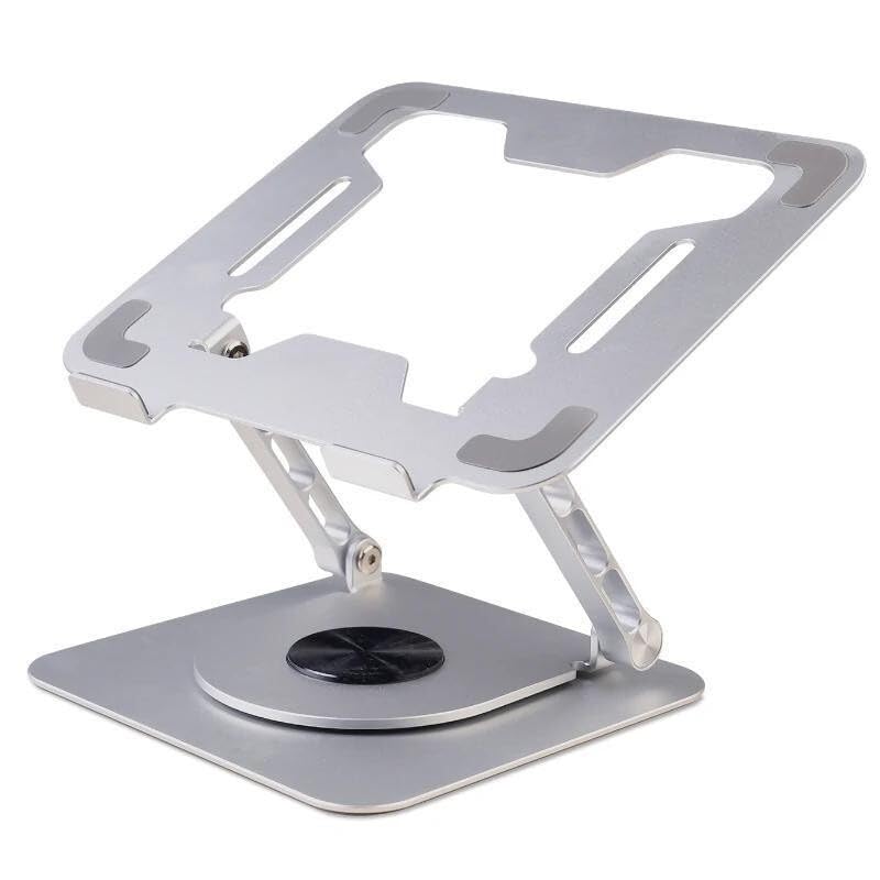 Supporto portatile - Supporto in alluminio per notebook fino a 17", girevole a 360°, design leggero, robusto e facile da trasportare.
