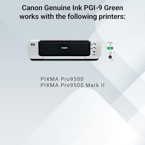 Image of Canon PGI-9 Genuine Green Ink Tank, Compatible with Pro9500, and Pro9500 Mark II Printers