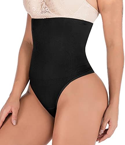 Hioffer 328 Women Waist Cincher Girdle Tummy Slimmer Sexy Thong Panty Shapewear Black
