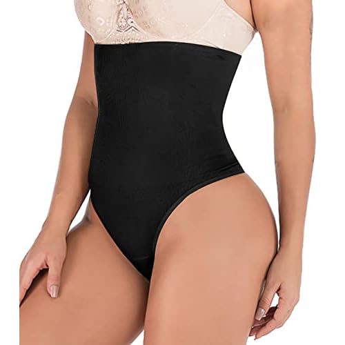Hioffer 328 Women Waist Cincher Girdle Tummy Slimmer Sexy Thong Panty Shapewear Black