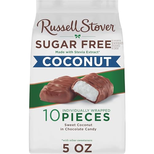 RUSSELL STOVER Sugar Free Coconut in Chocolate Candy, 5 oz. bag