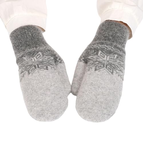 jiahesuw Trendy Warm Thermal Gloves Thicken Stylish Mitten Gloves for Cold Weather Winter Cycling Skiing Climbing