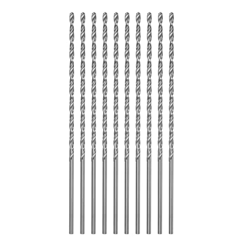 QUARKZMAN 10uds Extra Largas Taladros, 2,5mm HSS Taladro Taladro con Alta Velocidad Acero Recto Vástago 120mm Longitud para Metal Carpintería Plástico Aluminio Aleación