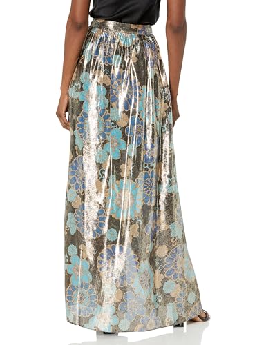 Trina Turk Women's Printed Metallic Silk Maxi Skirt2