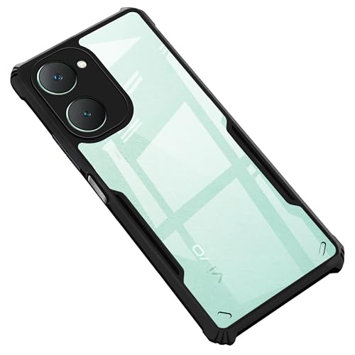 Image of Amazon Brand - Solimo Back Case Cover for Vivo Y18e | Compatible for Vivo Y18e Back Case Cover | Clear Case with Camera Protection | (TPU + PC | Matte Black)