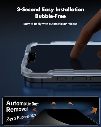 Image of UNBREAKcable Privacy Screen Protector for iPhone 16e, Shatterproof Tempered Glass [True 28Anti Spy] [9H Hardness] [Easy Installation Frame] Private Protector for iPhone 16e 6.1inch-2 Pack