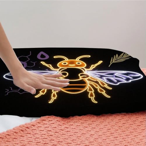 Housse de couette 90x190 microfibres douce parure lit enfant abeille