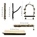 5Pcs Natural Wooden Bird Perch Set – Parrot Perch Toys, Bird Cage Perches, Cage Accessories for Budgies, Cockatiels, Lovebirds, Finches, and Other Small to Medium Birds