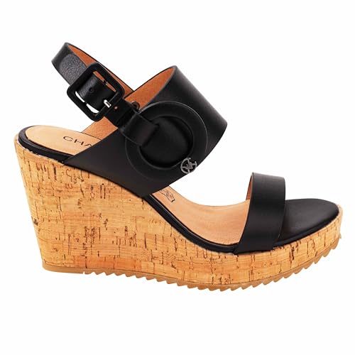 Sandale compensée Claudia noir Chattawak femme taille 39 chic