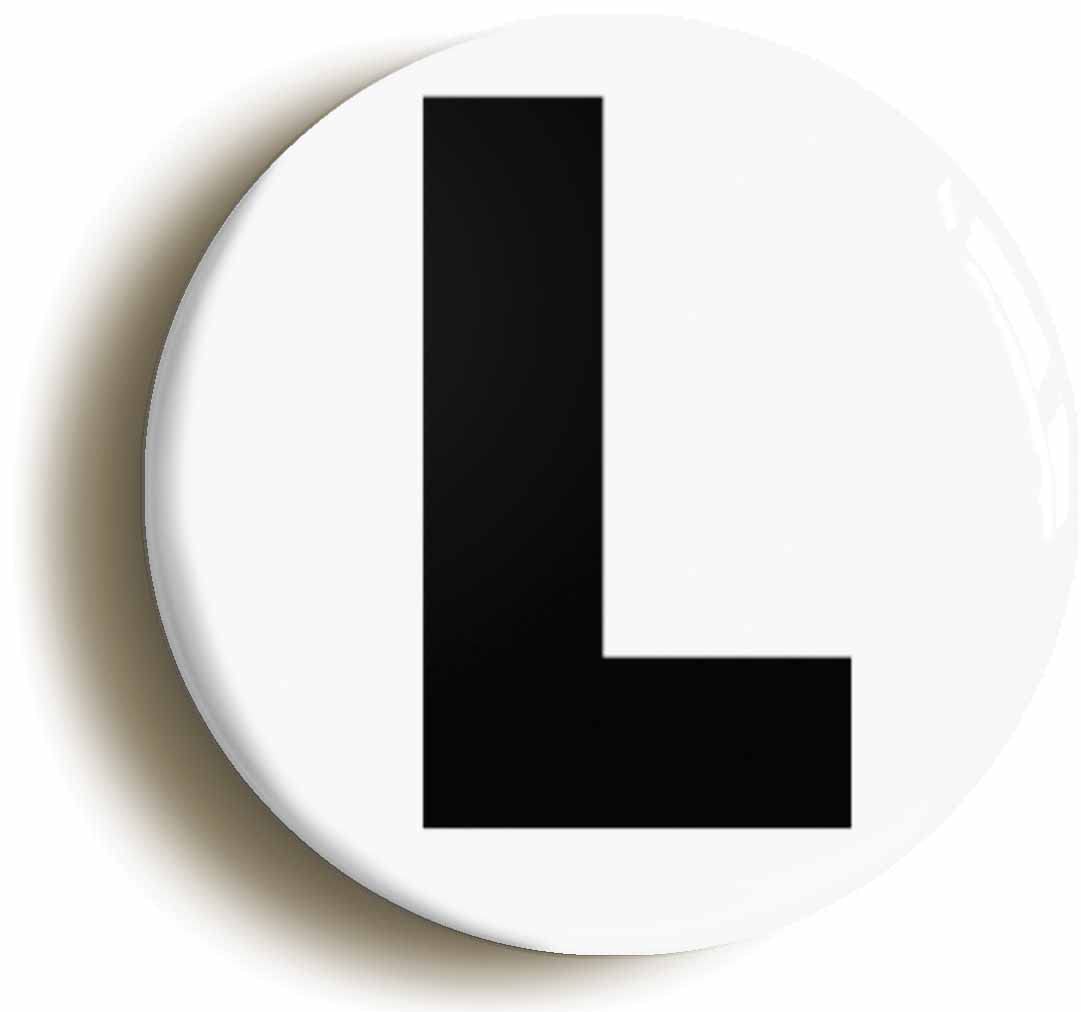 Letter L Fridge Magnet (Circular 2inch / 50mm Diameter)