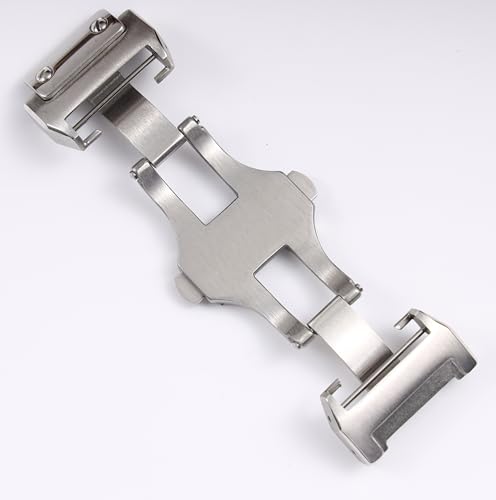 for 100 Series Watch Buckle 316L Stainless Steel Brushed Butterfly 18/21mm Fold Clasp4