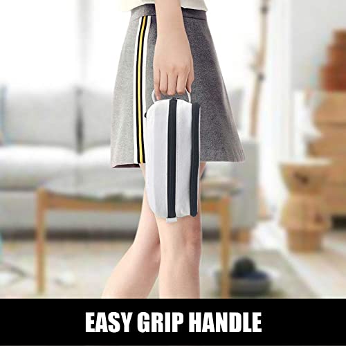 Image of Sooez High Capacity Pencil Case,Durable Pencil Bag Pouch Organizer, Pen Case Portable Journaling Supplies with Easy Grip Handle & Loop, Asthetic Supply for Adults, Black & White