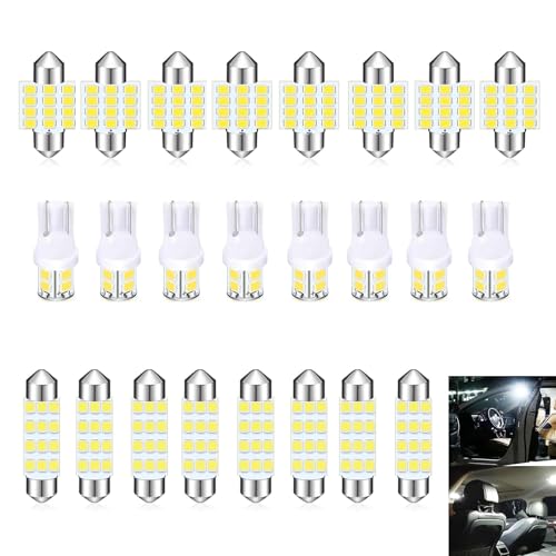 Kit de 24 luces LED interiores para coche T10 y Festoon miniatura 1