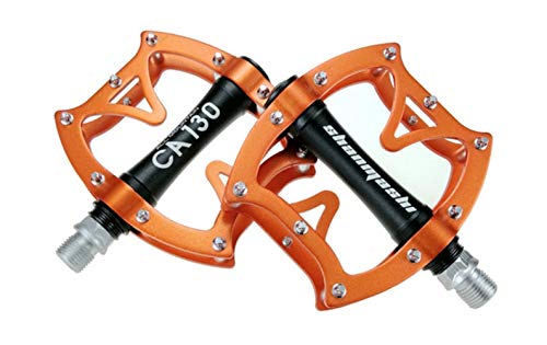 WOOAI 2019 Nouvelles pédales de vélo de Montagne léger en Alliage d'aluminium Portant des pédales pour pédales de vélo BMX Route VTT, Orange