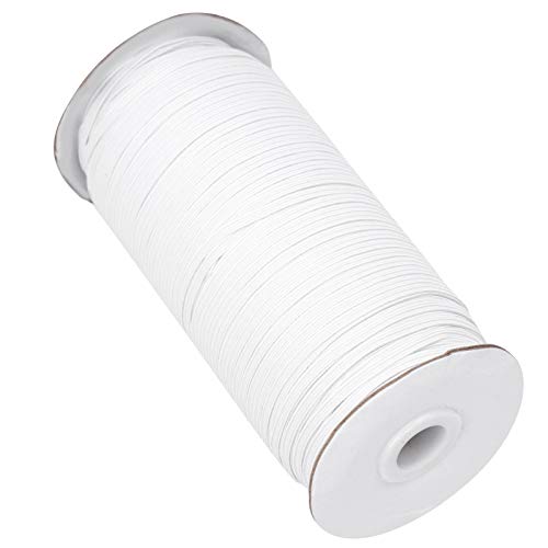 Banda Elástica DIY ST Rope Alta Elasticidad Costura Costante Suministros de Bordado 180 MBlack Elástica Bandsewing Bandelastic S Muy Se USA Elastic (White)
