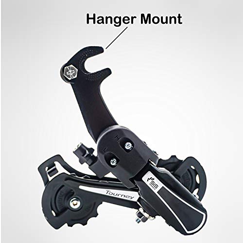 Oksun Bike Rear Derailleur RD-TY21B 6/7 Speed for Mountain Bicycle-Hanger Mount/Black - Thumbnail 2