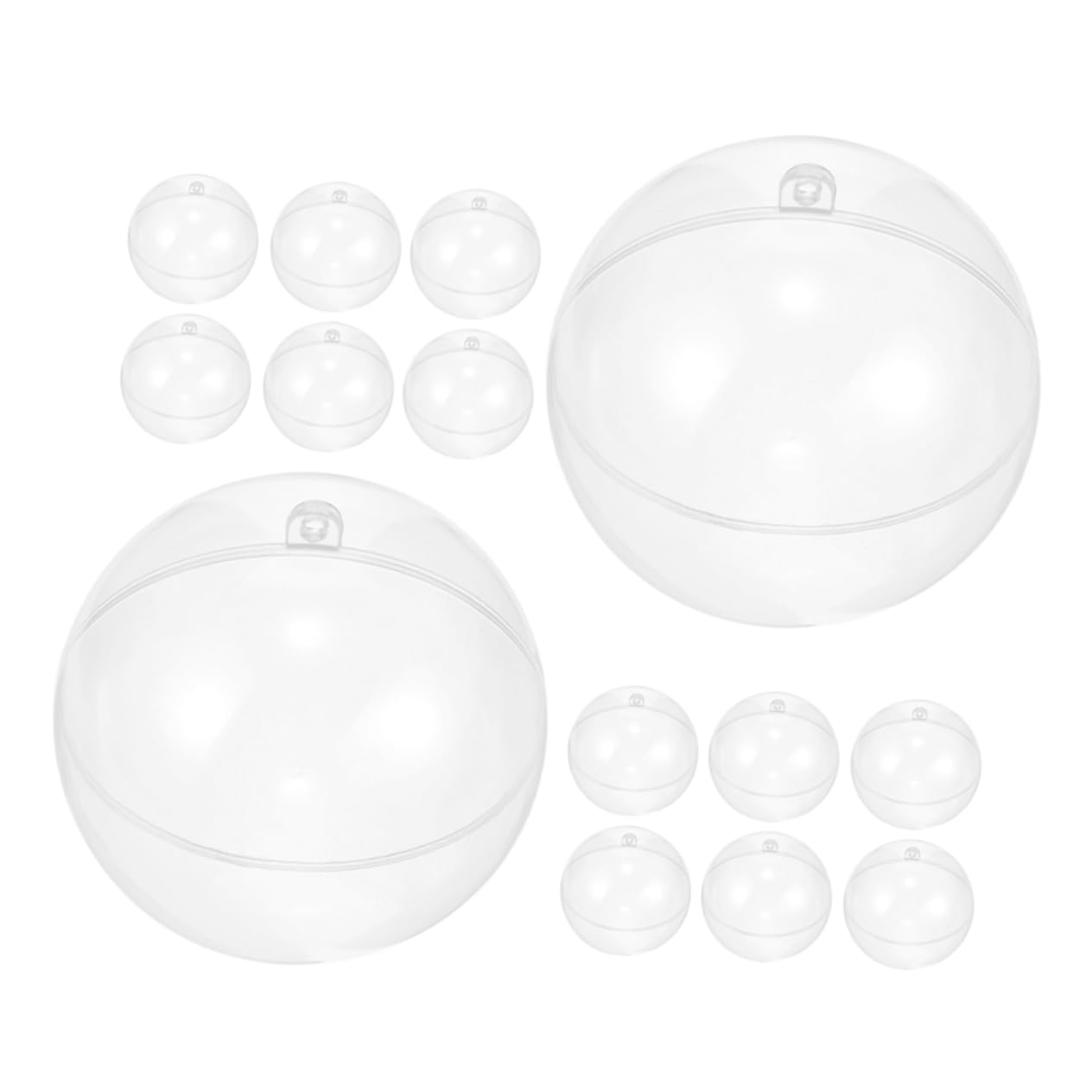 18pièces Boules De Noël DIY Transparentes Boules Rondes Vides pour Décorations De Sapin De Noël à Suspendre
