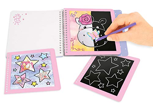 Depesche 11413 Princess Mimi - Mini Magic Scratch, Kratz-Buch mit 20 Seiten, zauberhafte Motive zum Kratzen, inkl. Stift, ca. 15,3 x 13,3 x 1,8 cm groß – Bild 3