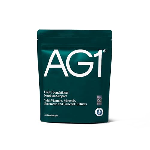 AG1 Greens Powder Supplement | Daily Nutrient Boost: Vitamins Minerals Gut-Friendly Bacteria Gluten Free Vegan and Keto Friendly | 70+ Ingredients by AG1 Athletic Greens | Refill Pouch Only