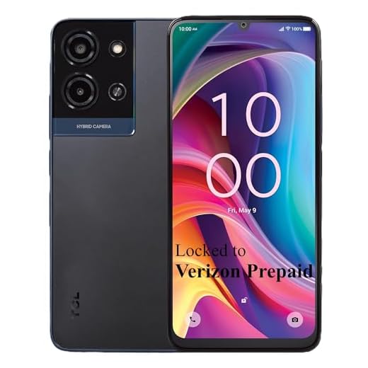 Verizon Prepaid Alcatel T513 5G Smartphone, 64GB, 6.75" HD+ Display, 13MP Dual Camera, 5010mAh Long-Lasting Battery, Android - Locked to Verizon - Space Gray (NOT Compatible with VERIZON Post Paid)