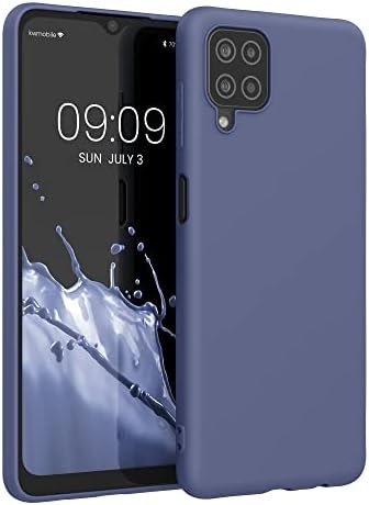 kwmobile TPU Case Compatible with Samsung Galaxy A12 - Case Soft Slim Smooth Flexible Protective Phone Cover - Metallic Turquoise