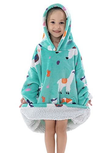 Wearable Blanket Hoodie for Toddlers, Infant 2-6YR Sherpa Blanket Sweatshirt with Pocket, Super Warm Wearable Hoodie Fits 2-6 Years Little Kids Girls Boys - Image 3