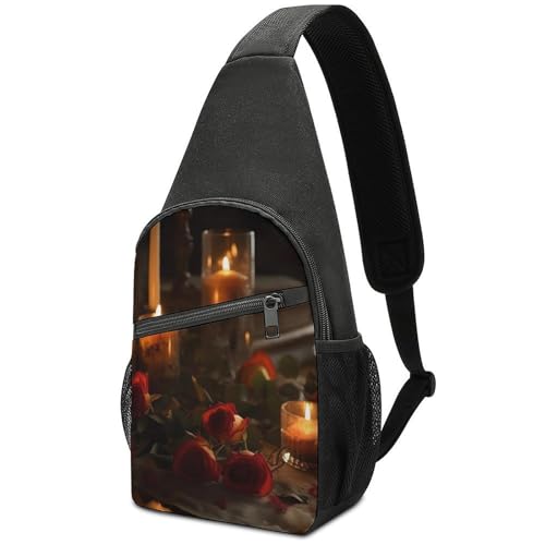 Mochila tipo sling casual para excursiones y uso diario miniatura 1