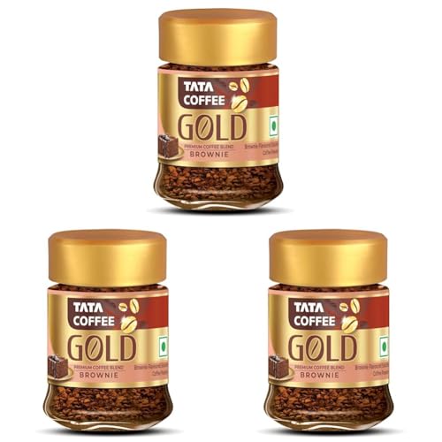 Image of Tata Coffee Gold Brownie Flavoured Instant Coffee, 25g (Pack of 3)