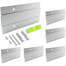 French Cleat Hanger Kit 4 inch 6 Pairs 50 lb Z Hanging Heavy Picture Mirror Frame Wall Mounting Bracket Aluminum Hardware Duty Hooks Drywall Clips Large Canvas Painting Headboard Whiteboard