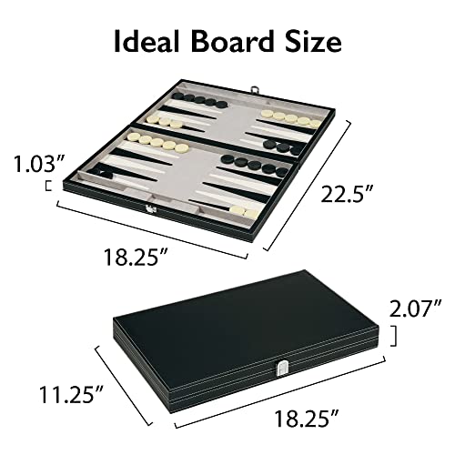 Mainstreet Classics 18-Inch Backgammon Board Game Set #TOP4