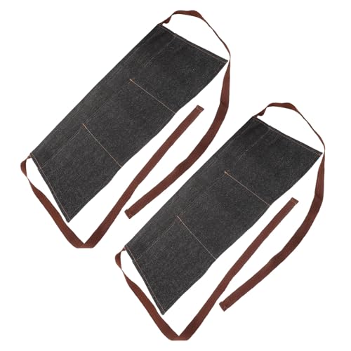 Tablier en denim noir pour le service en restaurant et la cuisine maison