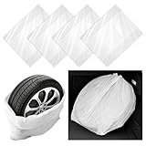 4PCS Extra-Large 48×28 Inch Tire Bags for Storage,Disposable Tire Covers for Cars for Tires Storage & Protection,Waterproof Dustproof Tires Storages Bags Car Accessories