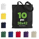 👜 IDÉAL POUR UN USAGE QUOTIDIEN : Il a de longues poignées et elles sont cousues en forme de X pour une meilleure résistance et une durabilité maximale. Ses dimensions de 38 x 42 cm sont parfaites pour un usage quotidien. Sa couleur naturelle (non traitée) est parfaite à combiner en toute occasion. COMPACT - Ces sacs se compriment facilement et peuvent être rangés n'importe où, de la boîte à gants au sac à main.