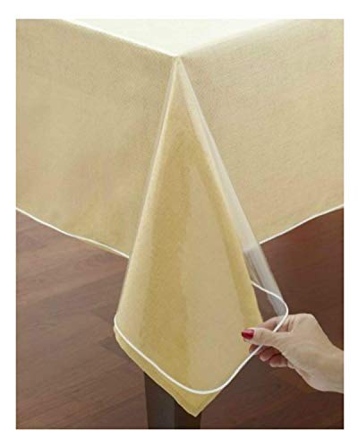 VITA PERFETTA Nappe de Protection en PVC Transparente, Fine (180 x 180 cm)