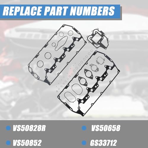 Image of AUCERAMIC 6.7L Powerstroke Valve Cover Gasket for 2011-2020 Ford F250 F350 F450 F550 Super Duty 6.7L Diesel Engine Valve Cover Gasket Set VS50828R