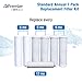 Watts Premier Annual 7-Pack Standard Water Filter Replacement Kit for RO-TFM-5SV, WP-ST6DM, WP-5, WP5-50 Reverse Osmosis System, 2 Sediment Filters, 4 Carbon Pre-Filters, GAC Inline Post-Filter