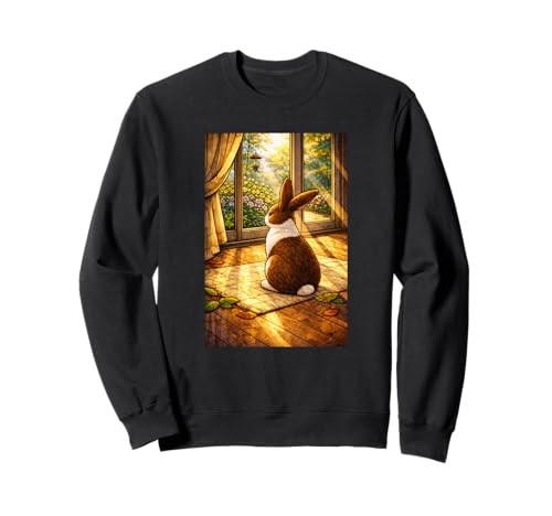 Dutchie Bunny Sentado adentro Mientras mira afuera Sudadera