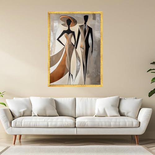 Affiche silhouette de couple pour décoration murale de chambre à coucher moderne - 4
