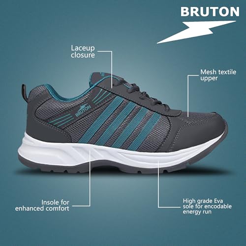 Image of BRUTON Men's Sports Running,Walking & Gym Shoes with Eva Sole Extra Jump Casual Sneaker Shoes for Men's & Boy's