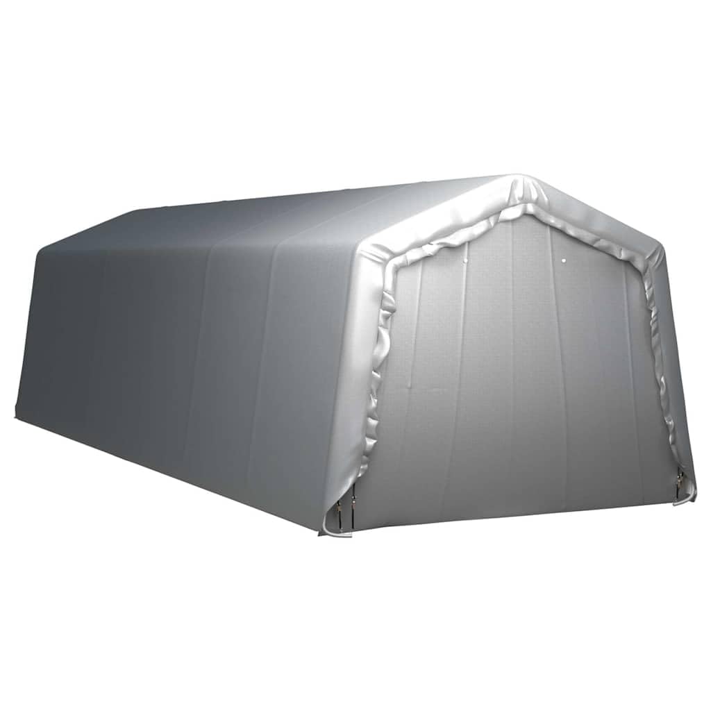 Namiot magazynowy 300 x 900 cm, z ocynkowanej stali, szary, odporna na warunki atmosferyczne szopa ogrodowa i szopa na narzędzia, na taras, schronienie i pomieszczenie narzędziowe, odporny na