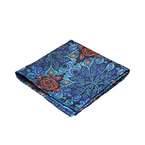 Vibhavari Men's Blue Microfiber Pocket Square - Image 3