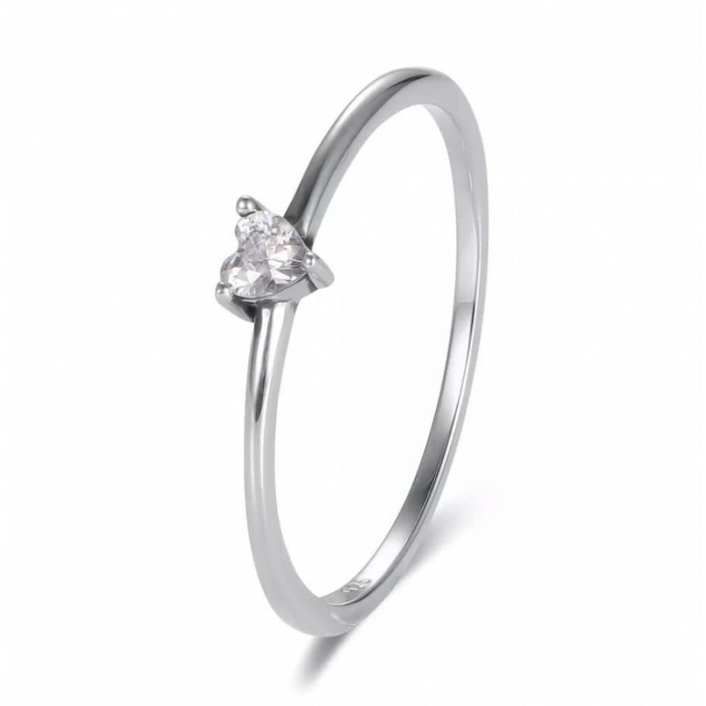 Herz Stein Ring 925 Sterling Silber Stein Ring für Frauen Laies Hochzeit Verlobung Schmuck Geschenk